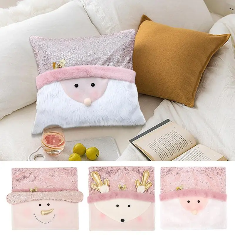 

Winter Pillow Cover Square Pillowcase Christmas Fluffy Square Cushion Sheet Comfortable Home Decor Decoration Supplier