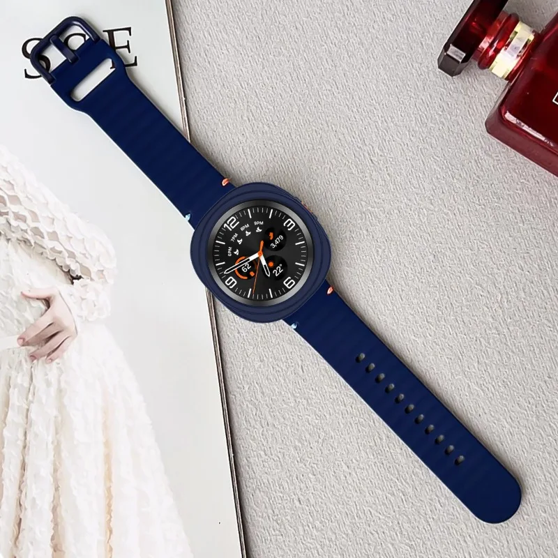 Silicone Band with Protective Case Cover