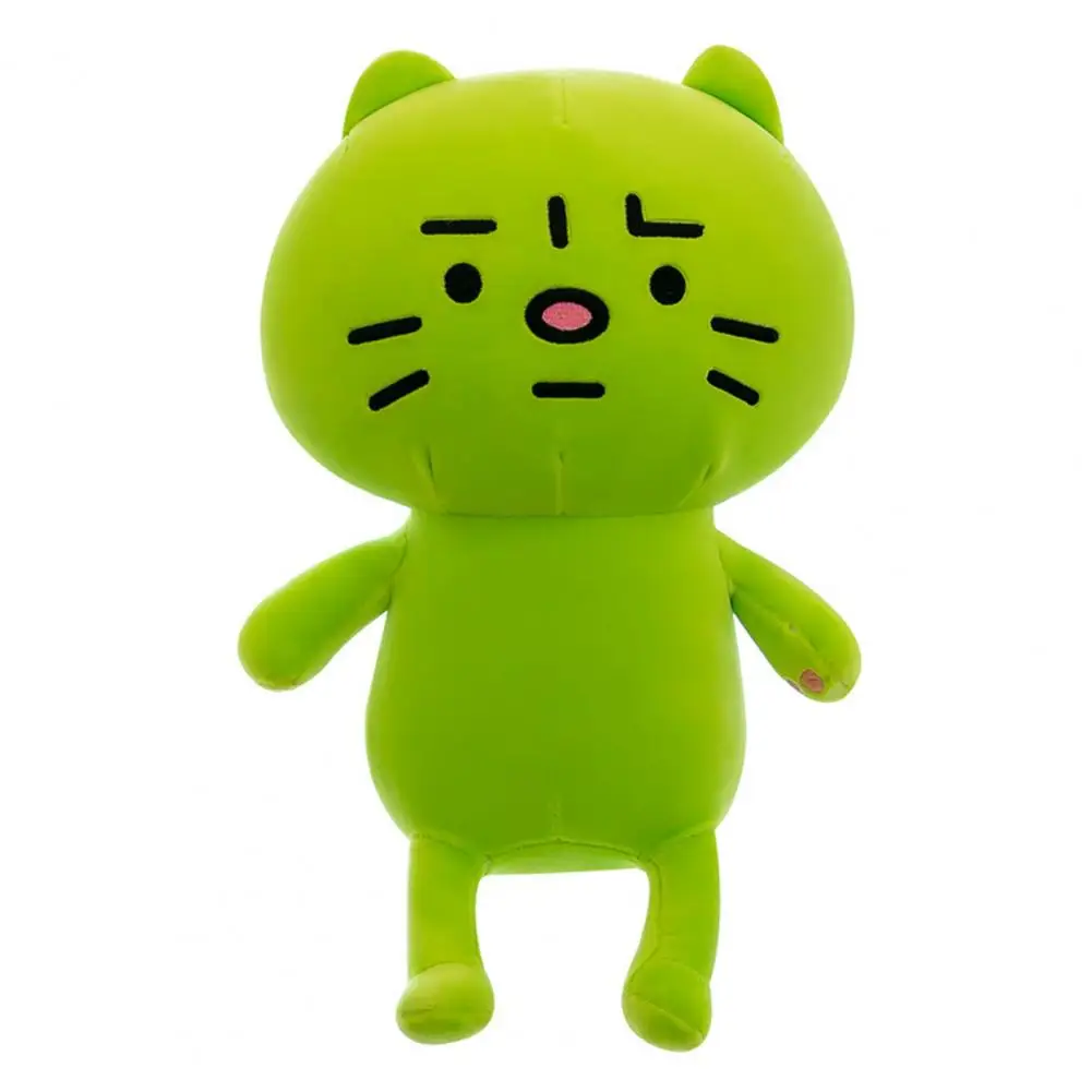 Anxious Cat Worry Kitten Angry Long Arm Green Cat Plush toy Stuffed Doll  Cartoon Animal Crossbody Bag Pillow Cushion Girl Gift