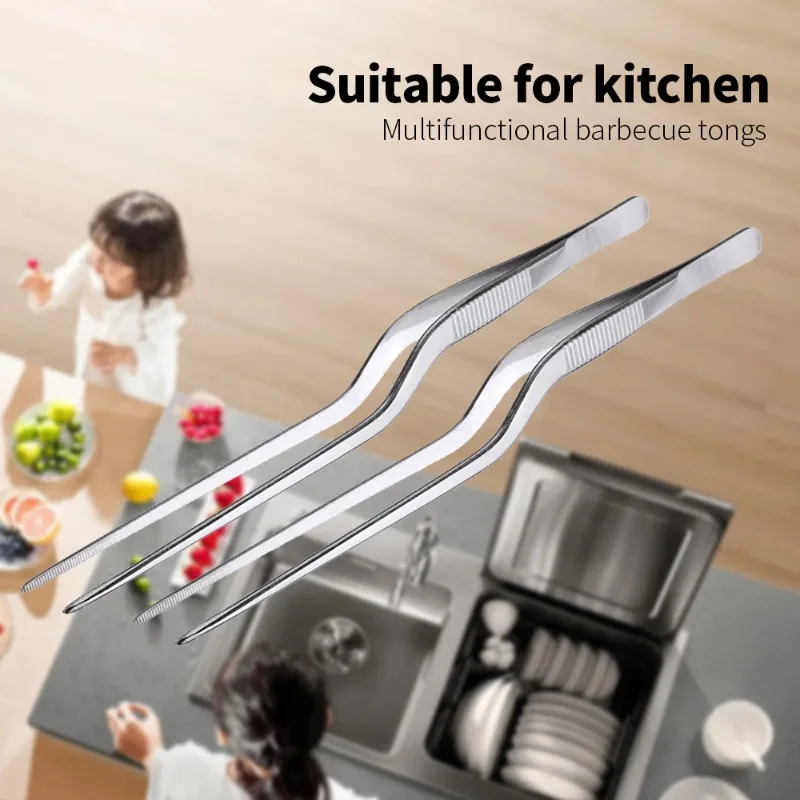 Seafood Tools Kitchen Tweezers Tongs Multiple Types Professional Chef Plating Stainless Steel Chef Kitchen Tool BBQ Clip