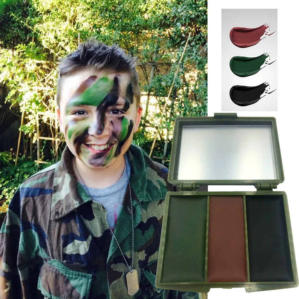 3 Colors Camo Face Paint Anti-Sun Portable Camouflage Face Paint Suit  Waterproof Easy Removal Equipment for Outdoor Sports - AliExpress