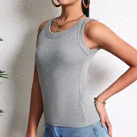 1/3 Pieces Four Seasons Thin Ladies Solid Color Joker Camisole Young Women Plus Size Comfortable and Sexy T-shirt Shirt Casual - Image 3