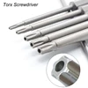 Torx Screwdriver Flat Head Tamper Proof Security Drill Bit Set for Electric Drill Magnetic Extension Adapter Star Hex Spline Bit 5