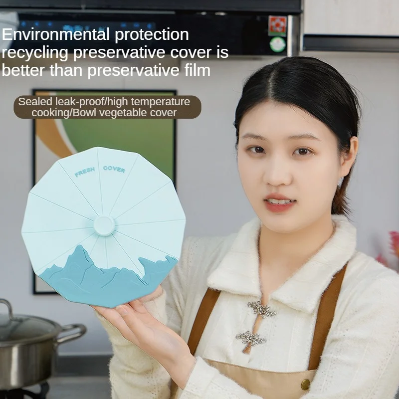 Bowl Lid Easy And Fast Safe And Practical Can Be Reused Convenient Kitchen Essentials Round Fresh-keeping Lid Not Easy To Fall