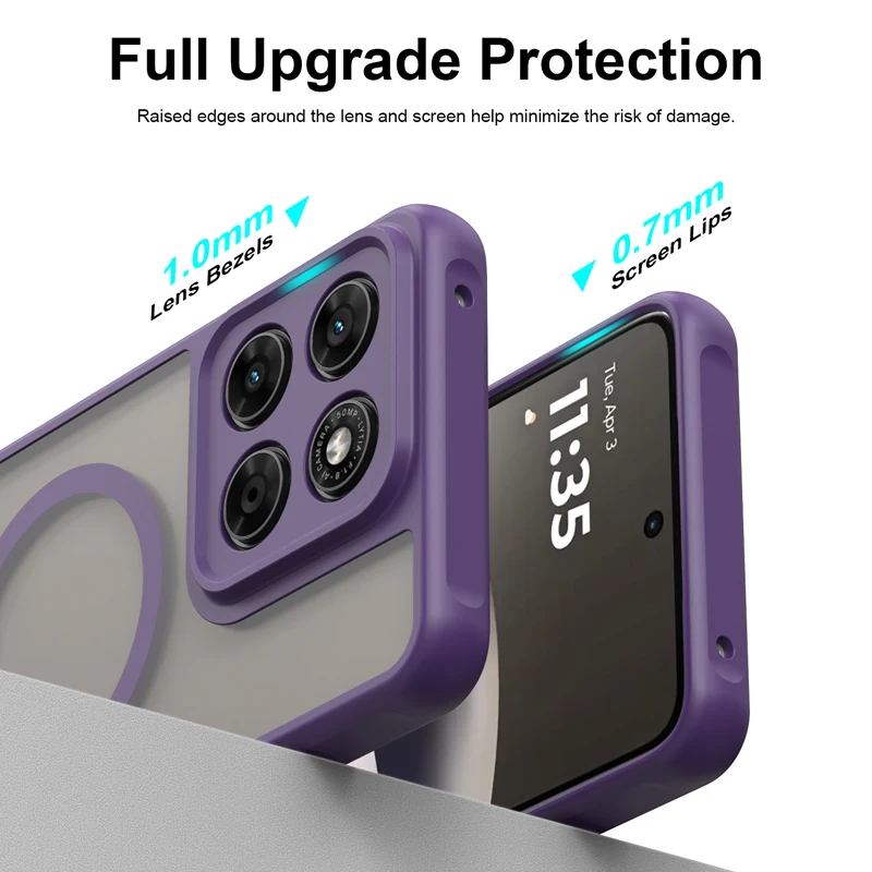 Magnetic Translucent Frosted Waterproof Protective Phone Case