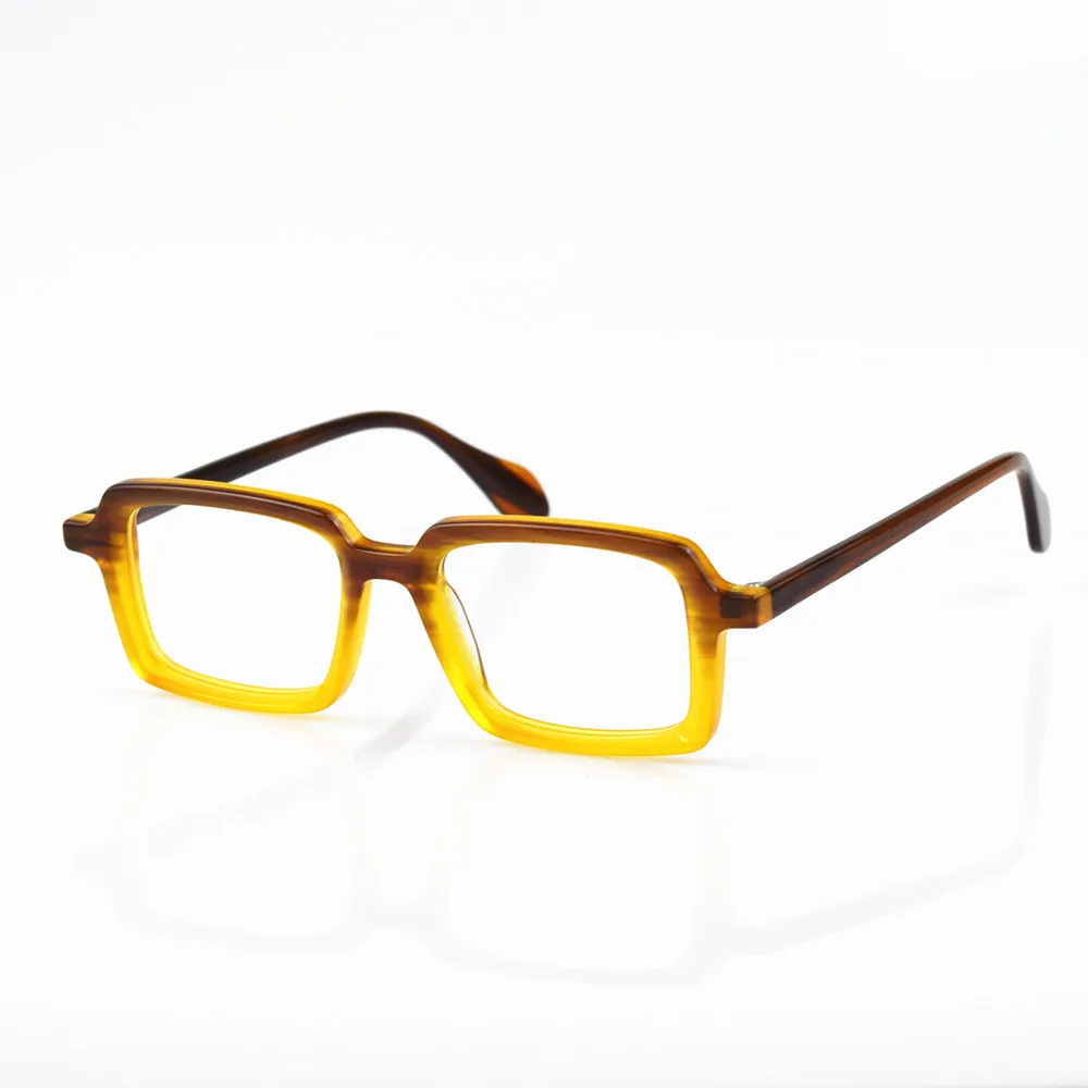 

Rectangular Acetate Eyeglass Frame Men Women Myopia Prescription Glasses Handmade Vintage New Designer Eyewear