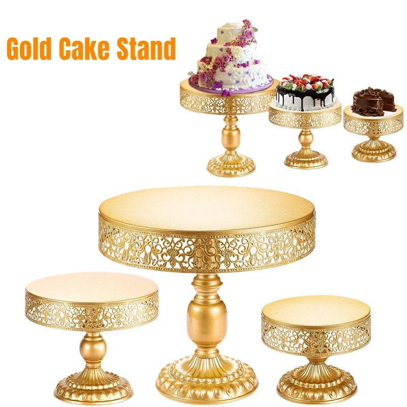 Round Metal Pedestal Holder Cake Stand Dessert Cupcake Pastry Candy Display Plate Gold Tower for Wedding Birthday Party cake stand dessert stand