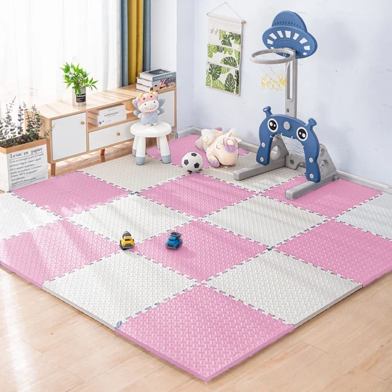 Puzzle Carpet Tiles Interlocking Floor Mats 16pcs Thickened