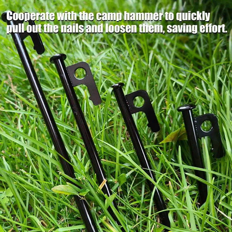 

Heavy Duty Tent Stakes Multipurpose Camping Tent Stakes Forged Steel Tent Pegs Unbreakable Yard Lawn Stakes Tent Spikes For