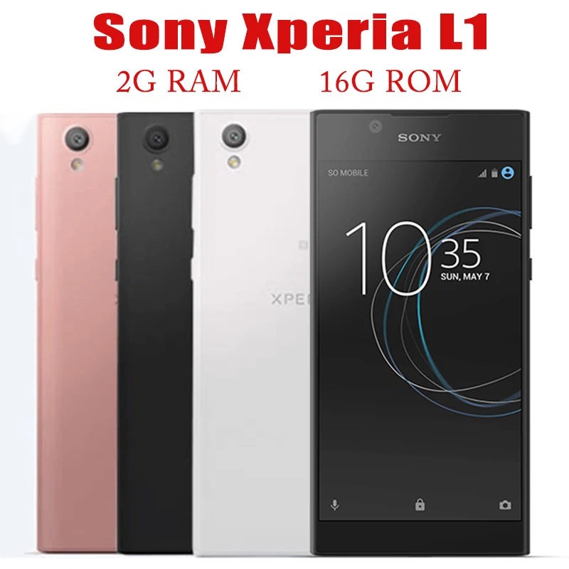 

Sony Xperia L1 G3311 2G RAM 16G ROM 5.5" 13MP 1080P Single SIM /Dual SIM WIFI GPS Android LTE Original Unlocked Mobile Phone