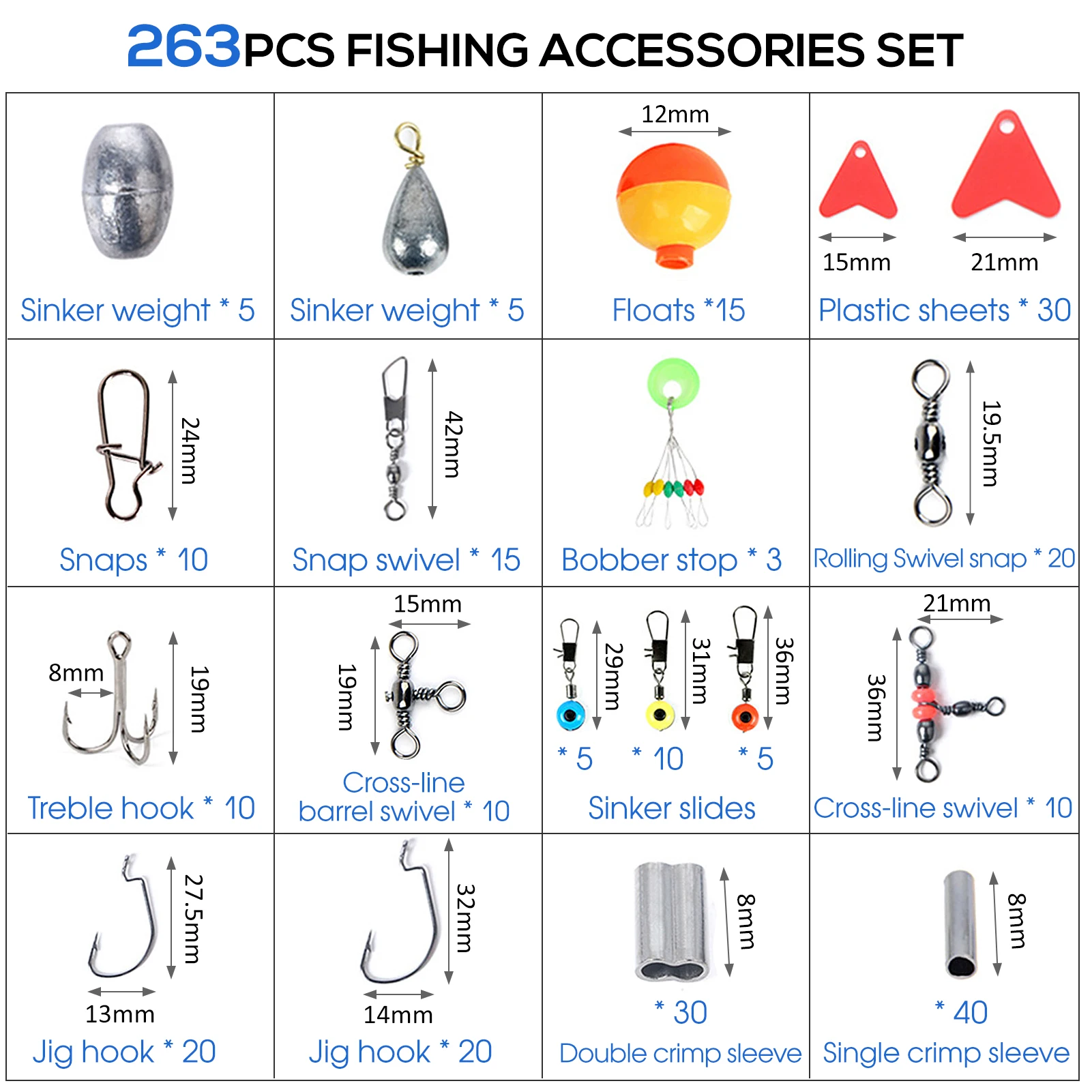 263pcs/Set Fishing Accessories Set 4