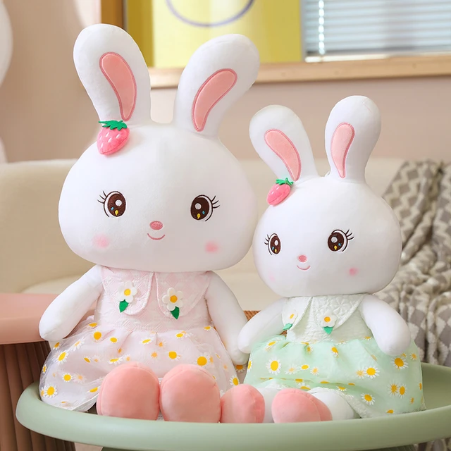 Jouet en peluche lapin Kawaii de grande taille 80cm, poupée douce,  oreiller, jouets pour enfants, cadeau d'anniversaire et de noël pour filles  - AliExpress