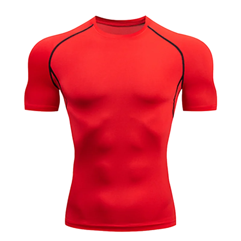 Men' Solid Color Short Sleeved T-shirt Compressed Quick Drying Breathable...
