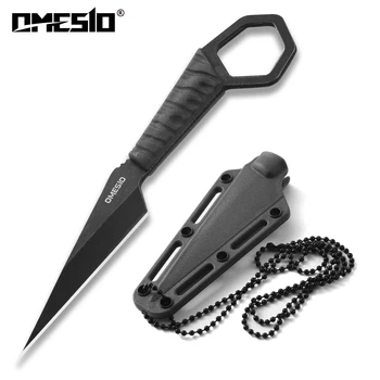 OMESIO Fixed Blade Tactical Knife with Kydex Sheath 1