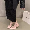 New Style Women's Shoes Fashion Light Smooth Monochrome Luxury Pointed Women's Sandals Thin High Heels Dress Sexy High Heels 4