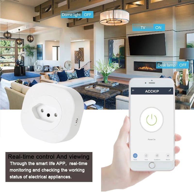 Smart WiFi Plug - Voice-Controlled Wireless Socket for Smart Home Integration