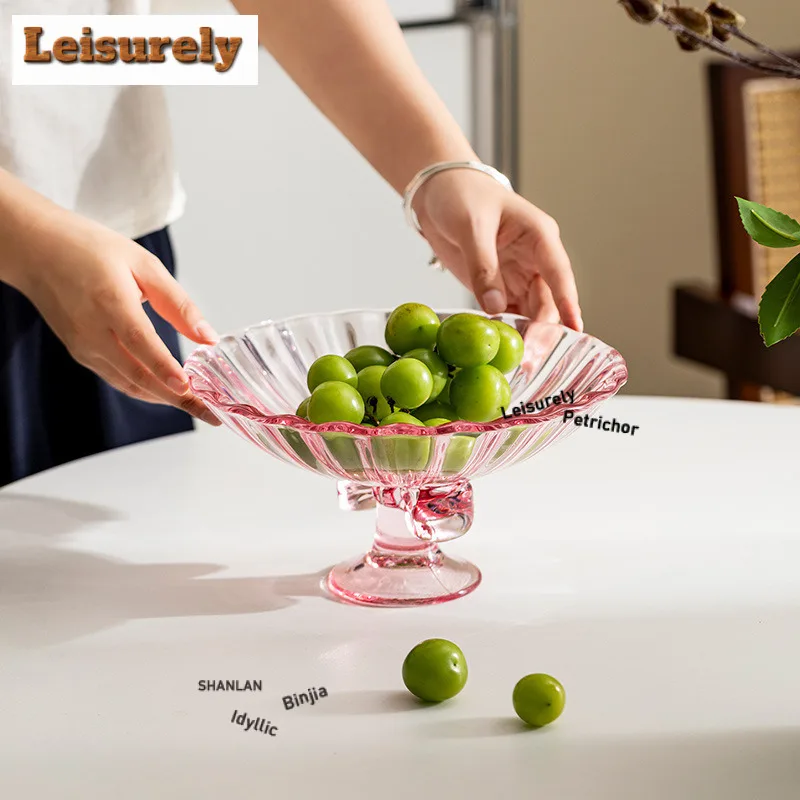 Butterfly Knot High Foot Fruit Dishes Handmade Pastry Plate Trinket Dish Dry Fruit Serving Tray Sharing Plate Cafes Craft Gift