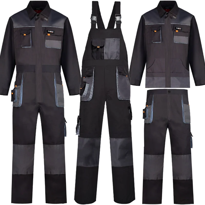

Welding Suits Working Bib Overalls Protective Auto Repair Strap Jumpsuits Durable Tooling Uniform Mechanic Multi-Pocket Coverall