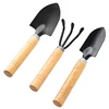 Mini Garden Shovel Rake, Bonsai Tools for Flowers Potted Vegetables Digging Weeding Tools, Wooden Handle, Plant Horticulture Set 2