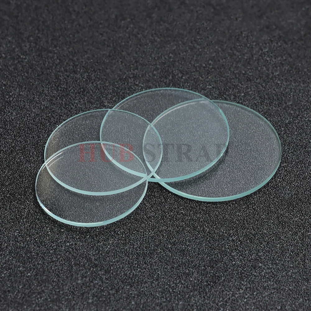Transparent Crystal Watch Glass Replacement - Flat, Various Thickness & Diameters