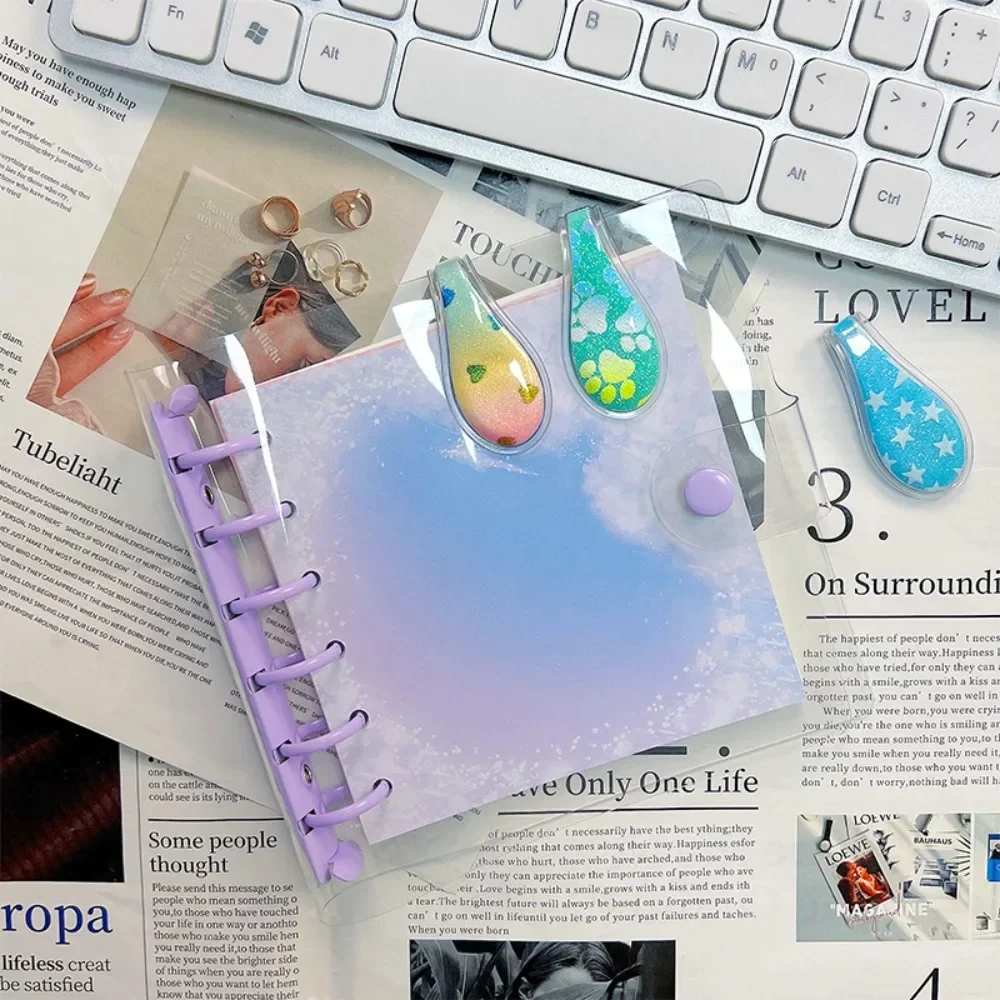 PVC Clips Double Sided Magnetic Bookmark TN Journal Creative Decorative Sticky Paper Cards School Stationery Supplies