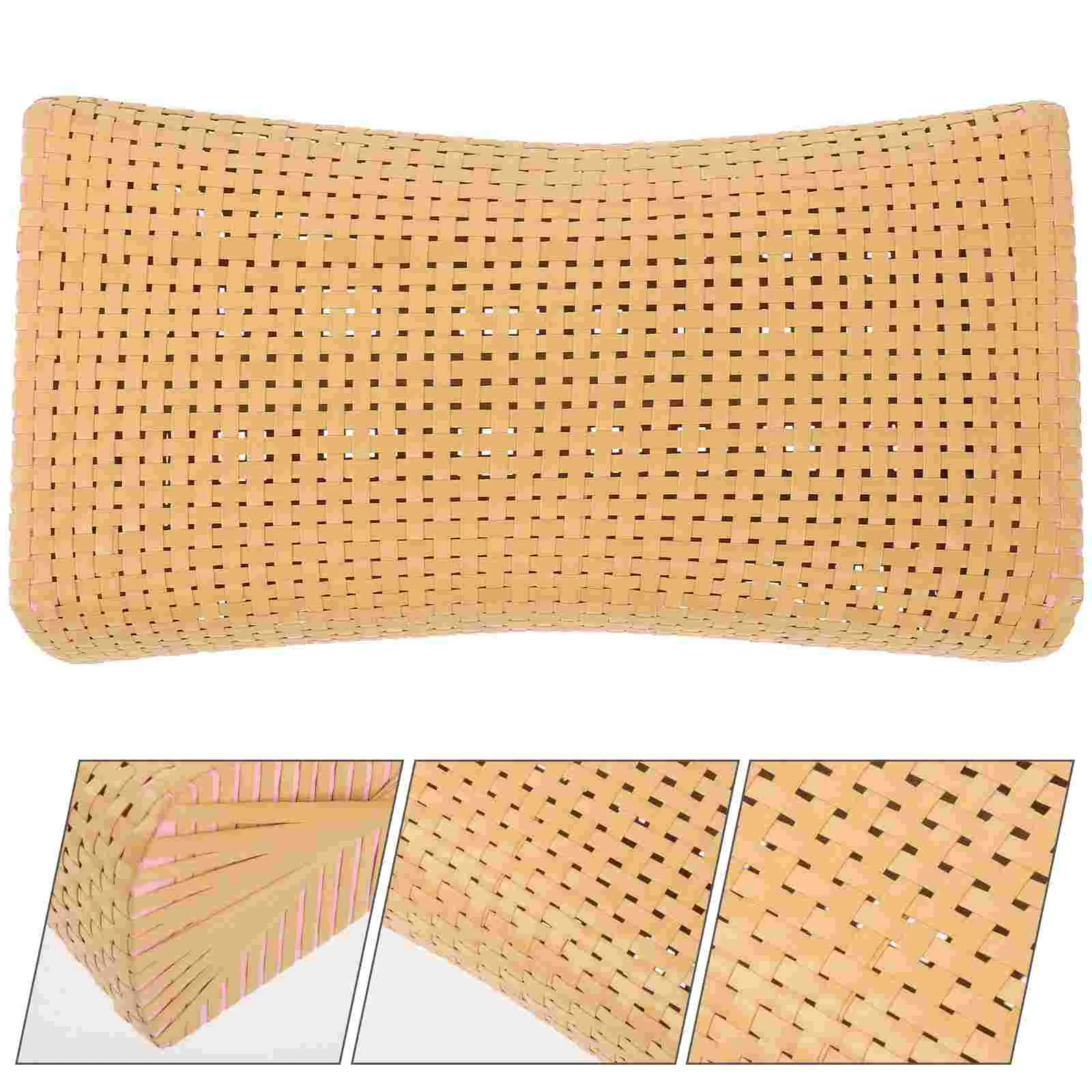 

Travel Neck Pillows for Airplanes Steam Room Bamboo Cushion Cooling Cervical Rest Mat Woven