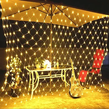 3x2m LED Solar String Net Mesh Licht 8 Modi wasserdichte Outdoor Girlande Lampe für Weihnachts feier Terrasse Hinterhof Garten Dekor — изображение 3