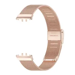 Sleek Stainless Steel Smart Watch Strap - Premium Wrist Loop Bracelet (Rose Gold)