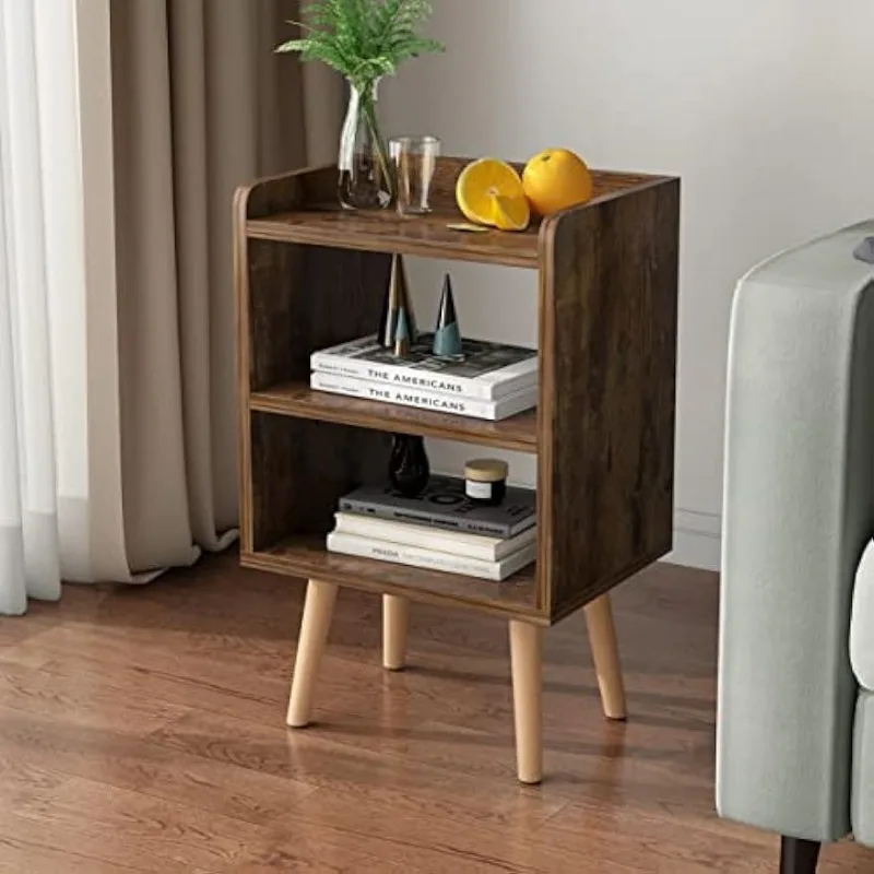 

LUCKNOCK Nightstand, Mid-Century Modern Bedside Tables with Storage Shelf, Minimalist and Practical End Side Table, Fashion