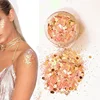 New Hybrid Sequins Glitter Round Colorful Glitter Pots Nail Face body Shadow Glitter Beauty Makeup Shinning Glitterer Powder 1