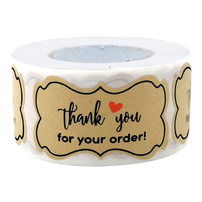 5x3cm Craft Paper Thank You For Your Order Self-adhesive Sticker Gift Box Sealing Label Paste Baking Cake Decoration Packages спрей для исключительной гладкости style your self