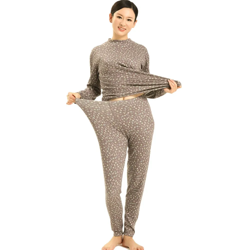 

Женские пижамные комплекты Fdfklak, осенне-зимняя пижама из 2 предметов, одежда для сна с высоким воротником, удобная домашняя одежда, Женский костюм с принтом