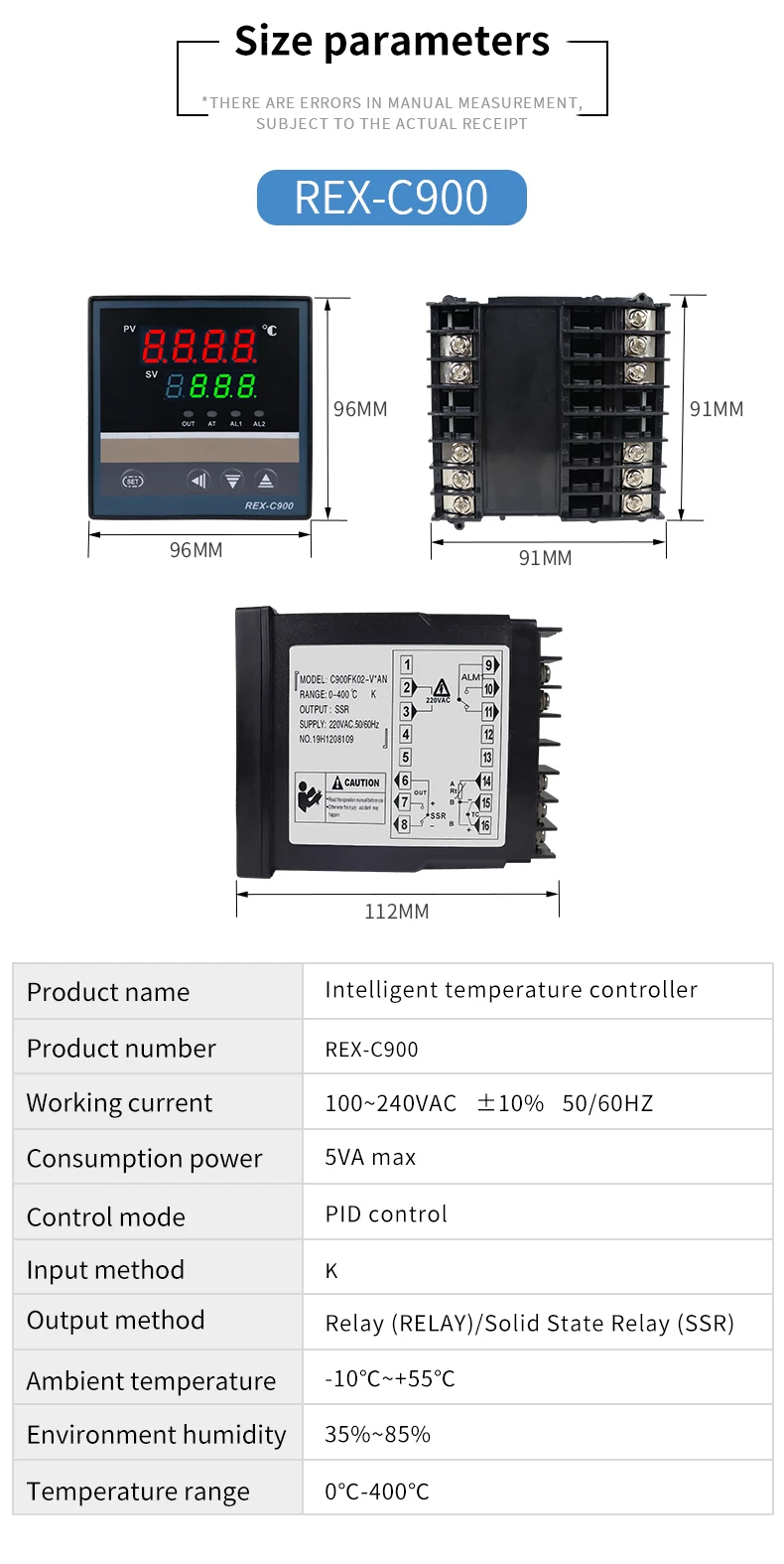 Ssr digital do controlador de temperatura do