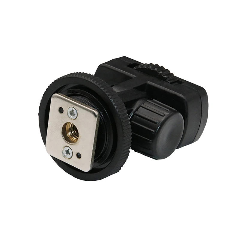 Plastic Hot Cold Shoe Base Mount Adjustable Lockable 1/4 Screw Adapter for DLSR Camera Cage Rig Monitor Flash Fill Light Bracket