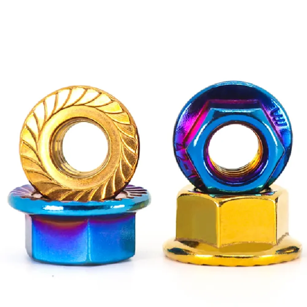 304 Stainless Steel Hexagon Head Serrated Lock Spinlock Flange Nut M4 M5 M6 M8 M10 M12