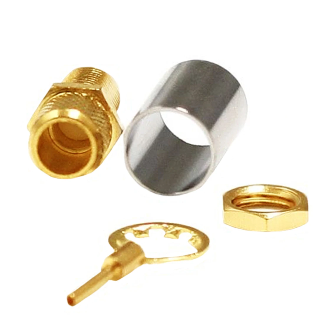 

1pc SMA Female Jack RF Coax Connector Crimp For LMR300 Cable Straight Goldplated New Wholesale