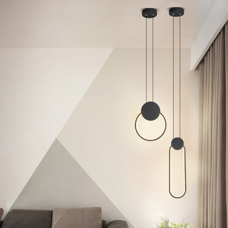 

Modern LED pendant lights minimalist restaurant/living room/bedside pendant lamp background wall long line hang lamp WY73101