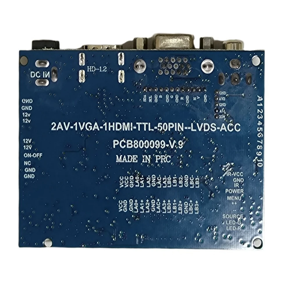Controlador Driver Board Kit Monitor Lcd Tela Led Hdmi Vga av Lattepanda Raspberry pi Banana pi 1024x600 - Imagem 2