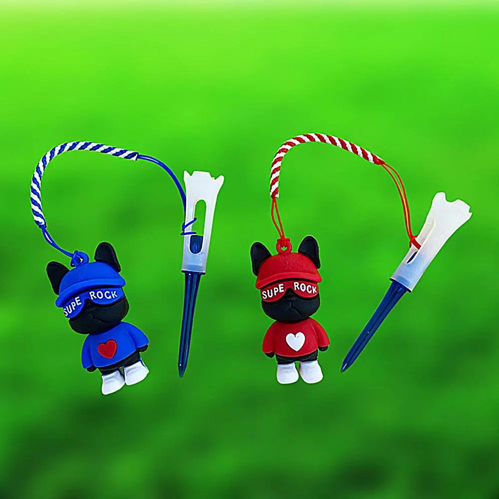 Description Picture 2 of itemAnti-Lost Golf Tee outdoor Practice Golf Tee Training Practice Tool Stable Sturdy Cute masked dog Golf Accessories Golf Gift