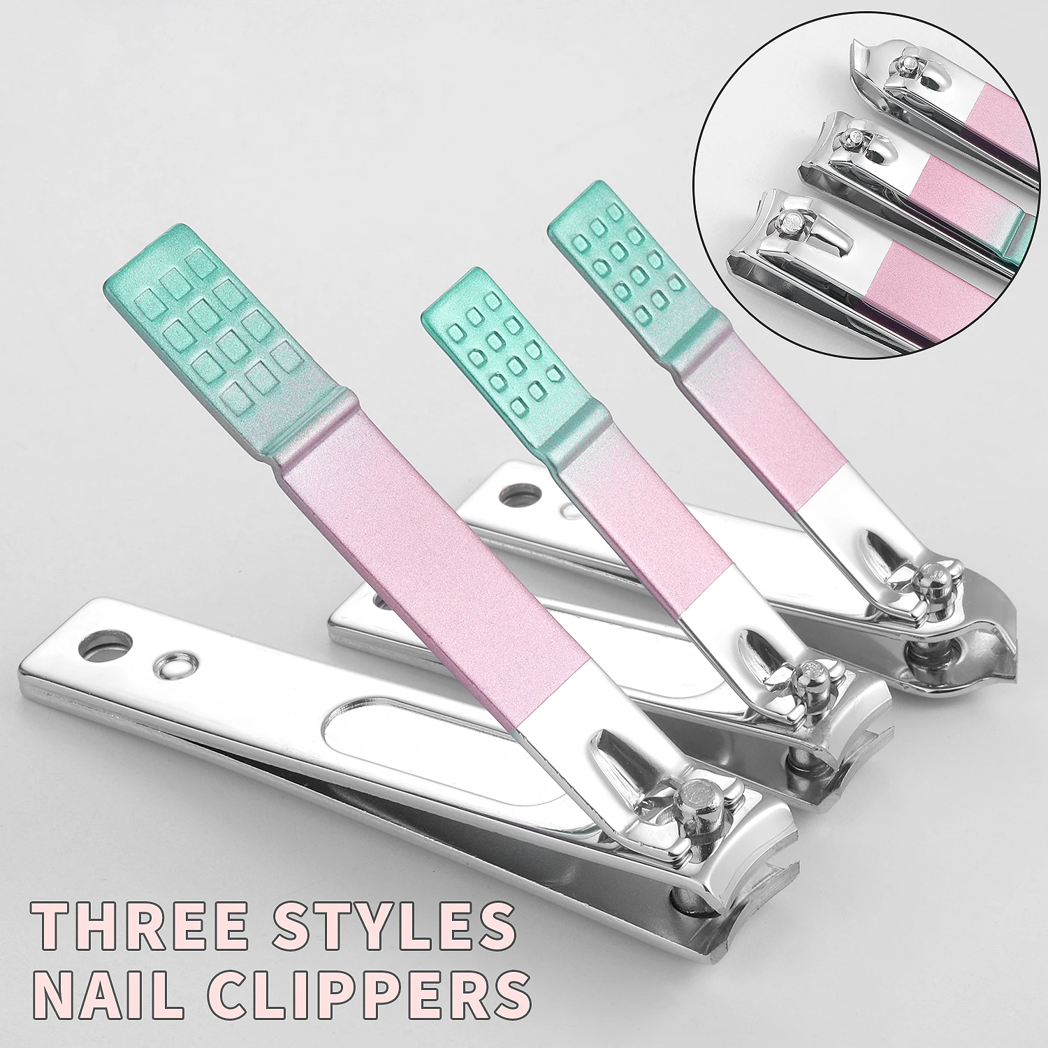 7/12/18 pcs Nail Clipper, Rainbow Chameleon Manicure Nail Kits, Stainless Steel Professional Pedicure Set, Nail Scissors, Nail F 3