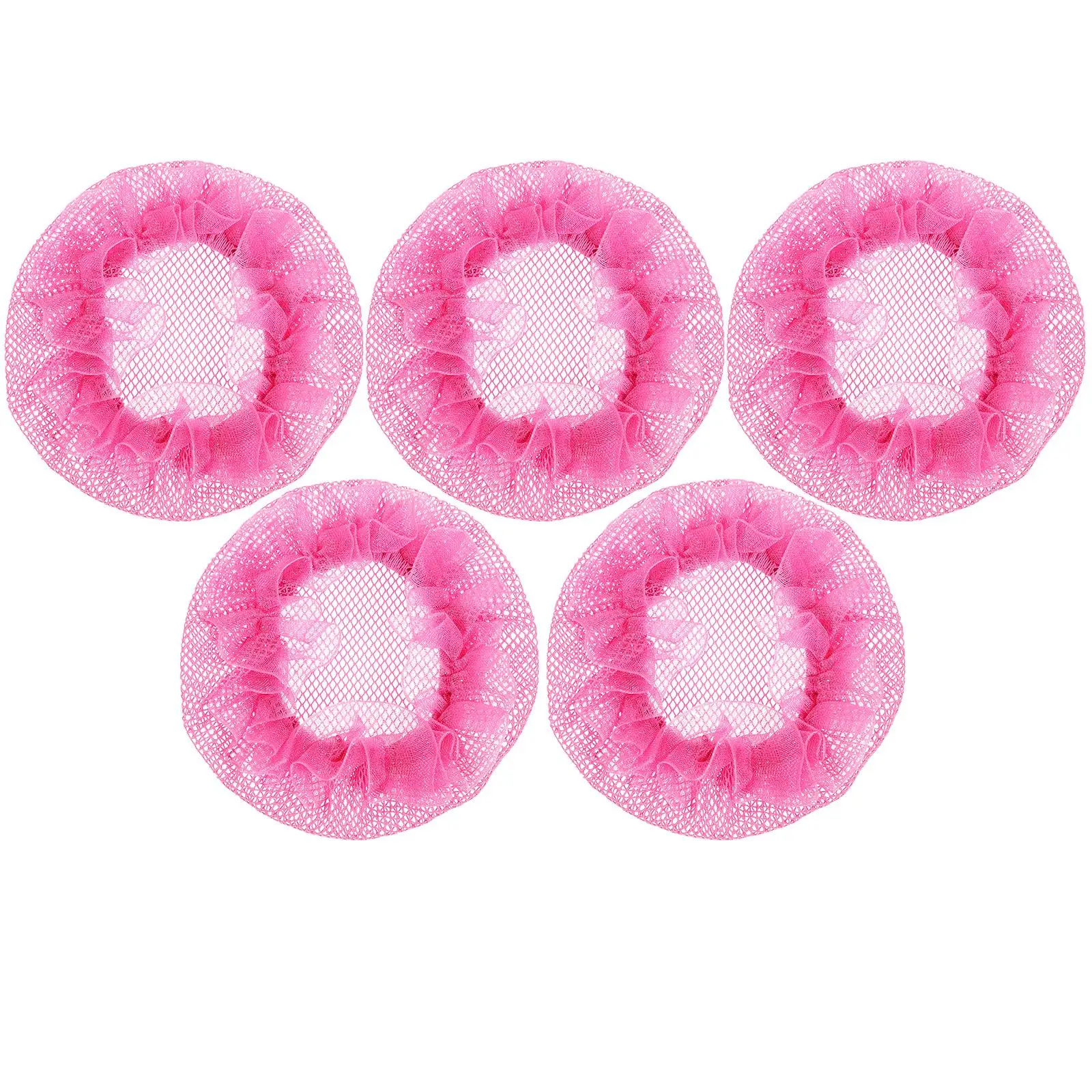 5 Pcs Hair Nets for Women Bun Cover Dancing Steamed Stuffed Ballet Rosy Women's