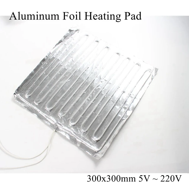 Aluminum Foil Heating Pad 300x300mm 5v 12v 24v 220v Electric Heater Mat  Sheet Plate Adhesive Waterproof 3d Printer Refrigerator - Electric Heating  Pads - AliExpress