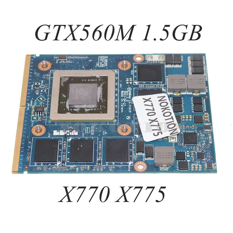 Scheda Video NVIDIA GTX 560M 1.5GB GDDR5 Per Toshiba Qosmio X775-Q7384, Ricambio LS-7191P
