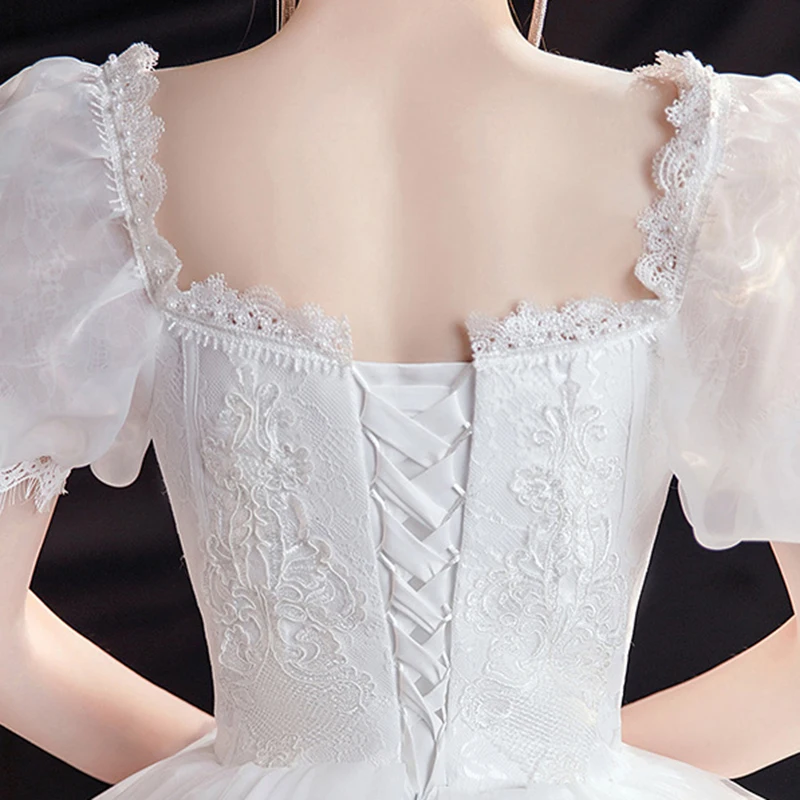 2023 New Plus Size Bridal Wedding Dress with Floor Length New Trail Simple and Magnificent Princess Style French Style