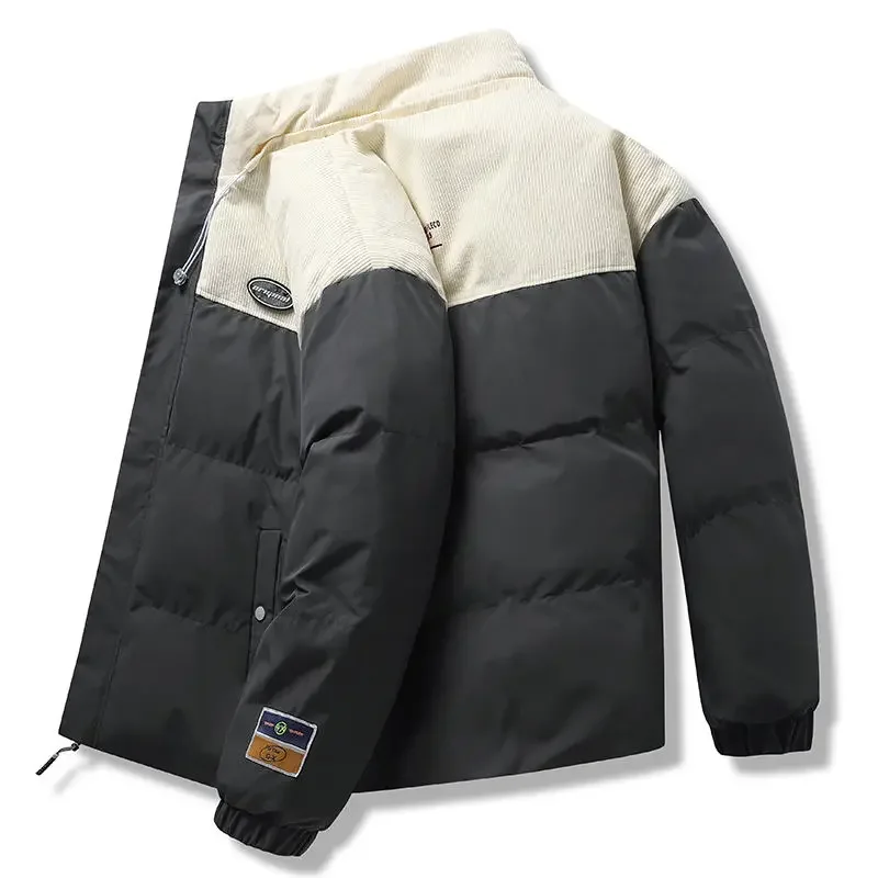 thumbnail image 1 of Abrigos acolchados con cremallera para hombre, parkas, chaqueta de plumón para hombre, acolchado pesado, oferta de invierno, ropa de lujo coreana, moda Y2k, especial, oferta especial, 1 of 5