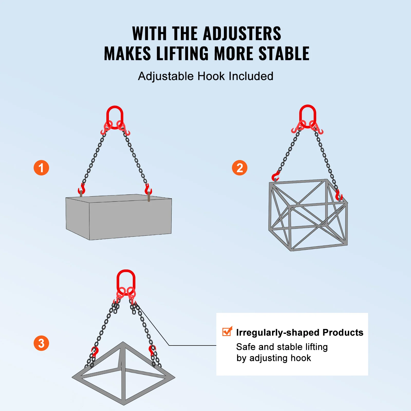 Heavy Duty Steel Lifting Chain Sling with Hooks for Engine Hoist