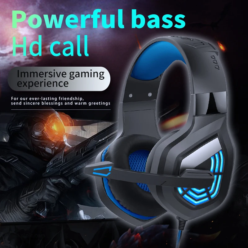 Wired Headphones Gaming Headphones Wired Headset G7 Gaming Headset With Noise-cancelling Microphone Surround Sound 3.5mm Wired LED Lights Gaming Headset For Gamers PC Laptop