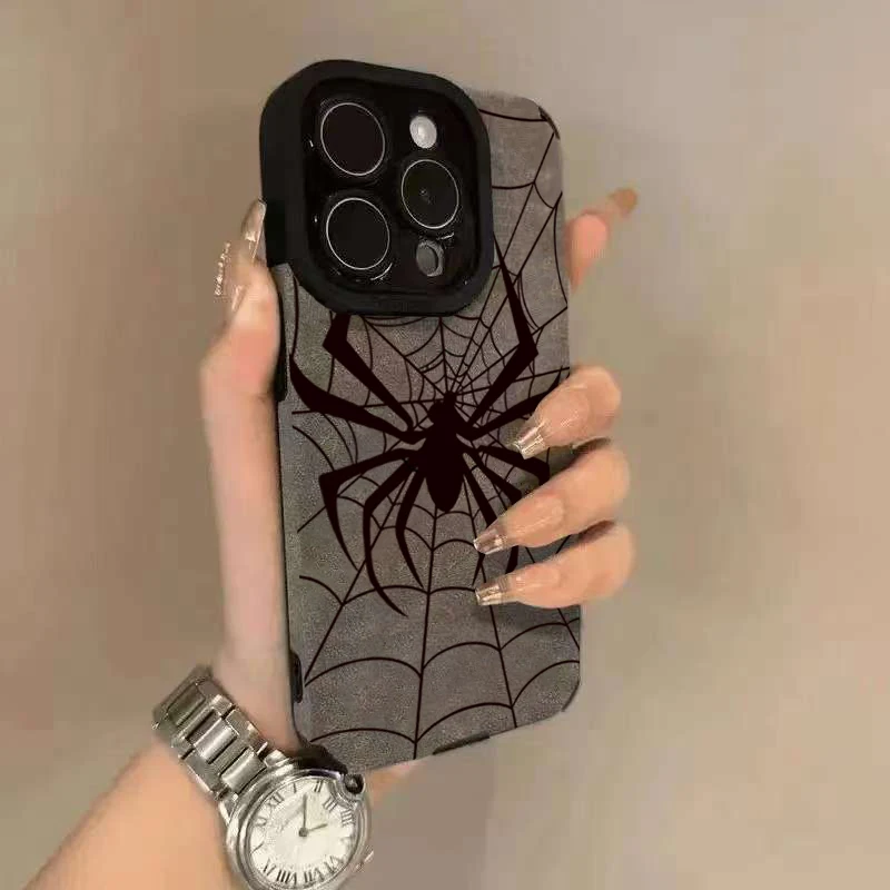 Spider Web Pattern Protective Phone Case - Cool Arachnid Design Cover