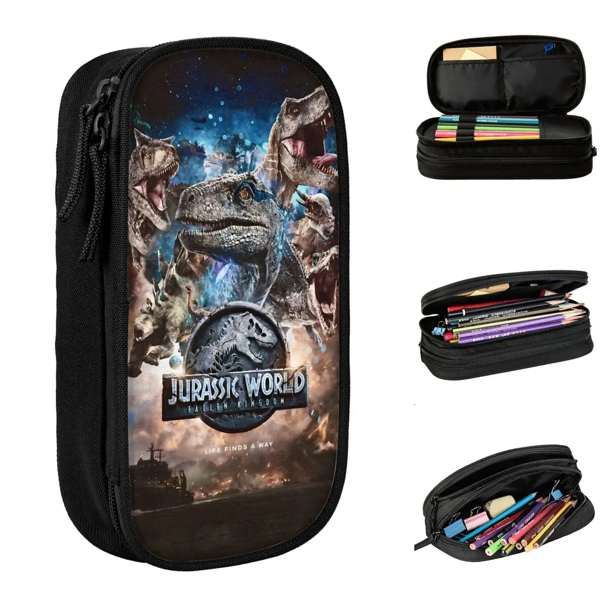 Jurassic World Dinosaur World Pencil Cases pencil cases Pen Bags for Student Big Capacity Students School Gifts Pencilcases