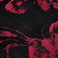 7-Piece Queen Comforter Set with Matching Curtains - Burgundy Flower Patchwork Bed in a Bag Bedding Set 6